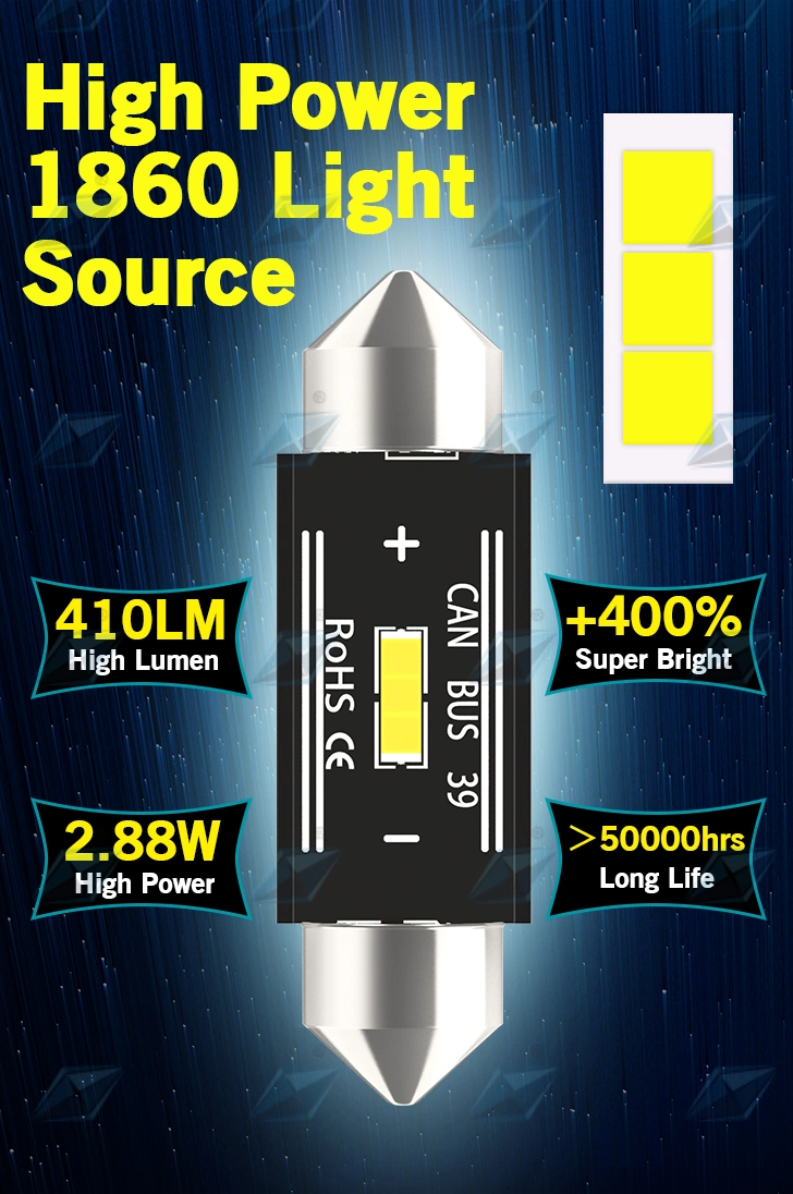 High Brightness LED C5w Festoon Bulbs 31mm 36mm 39mm 41mm License Plate Light Backup Light Dome Light